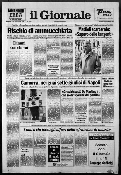 Il giornale : quotidiano del mattino